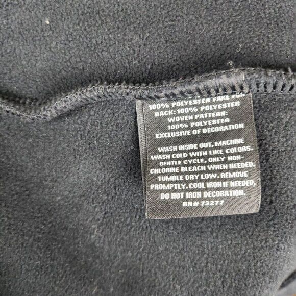 Fila Full Zip Athletic Fleece Track Jacket Black Neon Graphic Pockets Womens M - Picture 7 of 7